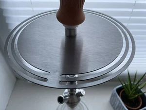 Kohleteller Biegbar Edelstahl gebürstet - Shisha Wasserpfeife, V2A 23cm - Bild 1 von 5