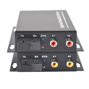 2 convertidores de audio de transmisión sobre fibra óptica extensores 20 km para sistema de transmisión - Imagen 1 de 11