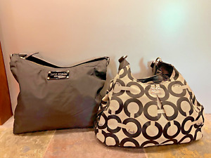 Lot of 2 Shoulder Handbags-Coach 21125 and Kate Spade
