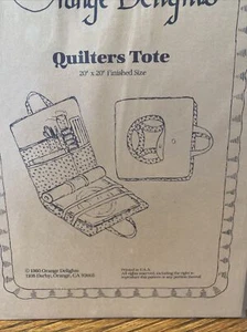 Bolso de Cuesadora Vintage Años 80 20" X 20" Quilters Patrón Naranja Delicias #009 - Imagen 1 de 3