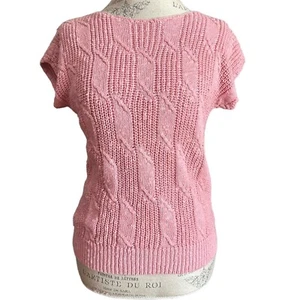 Túnica suéter sin mangas vintage mediano diseño de grupo Milano top rosa - Imagen 1 de 7