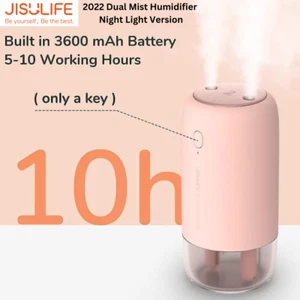 Small Air Humidifier Portable Rechargeable 500ml For Car Desk Home Office Travel - Picture 1 of 9