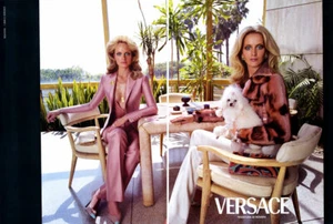 2000 Versace Steven Meisel Georgina Grenville Amber Valletta 2-page MAGAZINE AD - Picture 1 of 1