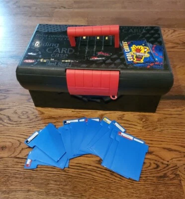 Vtg 1995 Suncast Just Stuff Trading Card Case Black W Dividers Sports Cards - Image 1 of 4