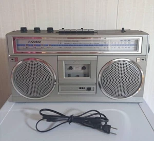 Victor RC-555 Boombox Vintage 24x42x10cm Stereo Cassette Radio Working Condition - Picture 1 of 20
