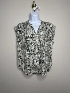 Banana Republic Multicolor Leopard Short Sleeve Blouse Women's XS - Picture 1 of 4