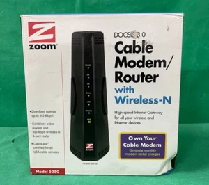 Zoom 5350 DOCSIS 3.0 Cable Modem and Wireless N Router - Picture 1 of 6
