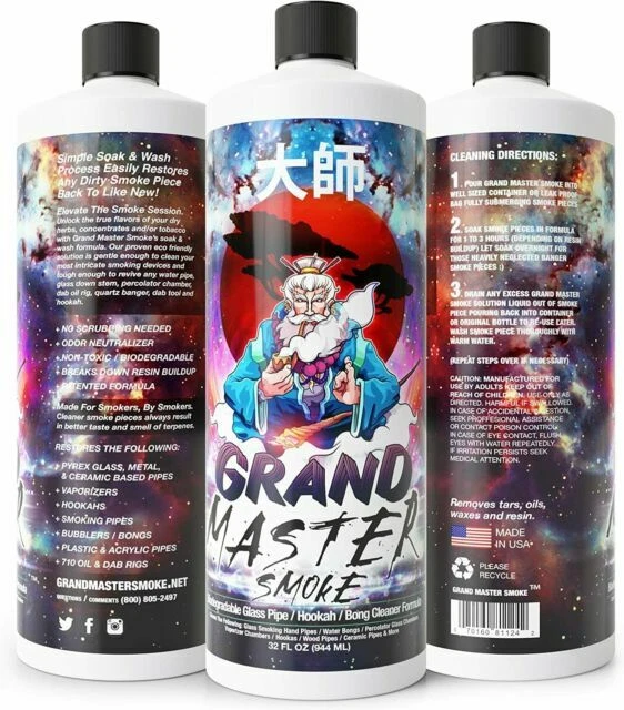 Grand Master Smoke Pipe and Bong Cleaner - 32oz