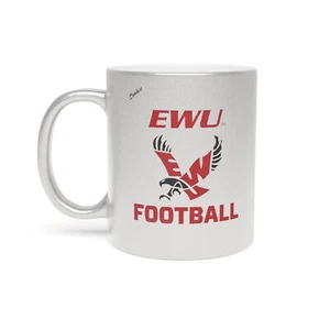 Eastern Washington EWU Eagles FOOTBALL Metallic Mug (Silver) - Picture 1 of 5
