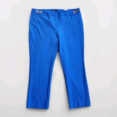 New York & Company лодыжки брюки женщин размер 14 синий тонкий ноги укороченный новый с Ярлыками цепочка - Изображение 1 из 4