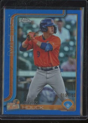 2025 Topps Pro Debut Chrome COLIN HOUCK Prospect Blue Refractor /150 JA818 - Image 1 of 2