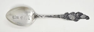 Antique Sterling Silver Souvenir Spoon – Elm Creek NE Pinecone Handle Paye &... - Picture 1 of 8