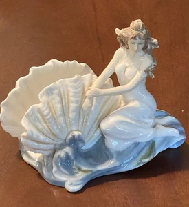 Unicorn Studio Porcelain Sea Nymph Mermaid Shell Wave Napkin Holder EXCELLENT - Picture 1 of 10