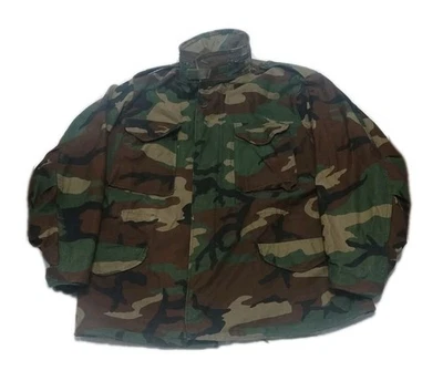 Vintage Military Field Coat Men's Large Cold Weather Camouflage Dla100-91 Hooded - Image 1 of 4