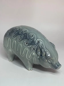 MCM Bevan Kilns California Pottery Appetizer/Toothpick Holder Pig, 8" - Picture 1 of 7
