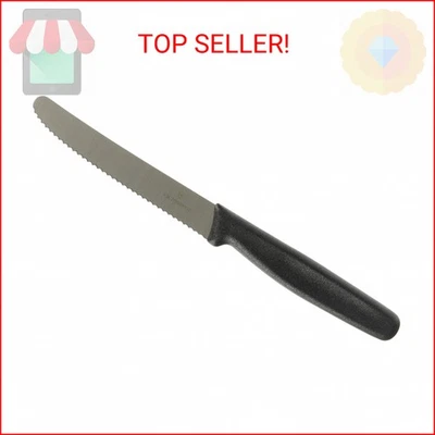 Victorinox Filete, 4.50" Dentado, Punta Redonda, Mango Polipropileno Negro Foto 1 de 2