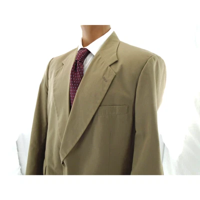 Guy Laroche Paris 44R Beige Hombre Traje Chaqueta Blazer Chaqueta Deportiva Tela Dacron Foto 1 de 4