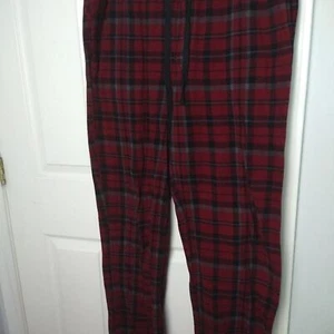 Croft and Barrow Men XLT red and black plaid elastic pull on pocket lounge pants - Picture 1 of 8