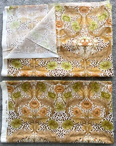 70’s 2x Sanderson Myrtle Floral Fabrics Curtain Cushions Craft New Beige Retro - Picture 1 of 6