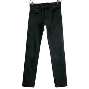 Rag & Bone Jean Men's Sz 31 Blackened Green Fit 2 Slim Mid Rise Stretch Nwot - Picture 1 of 11