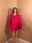 I.B Diffusion Faux Wool Cape Red Beige Sizes Please Read