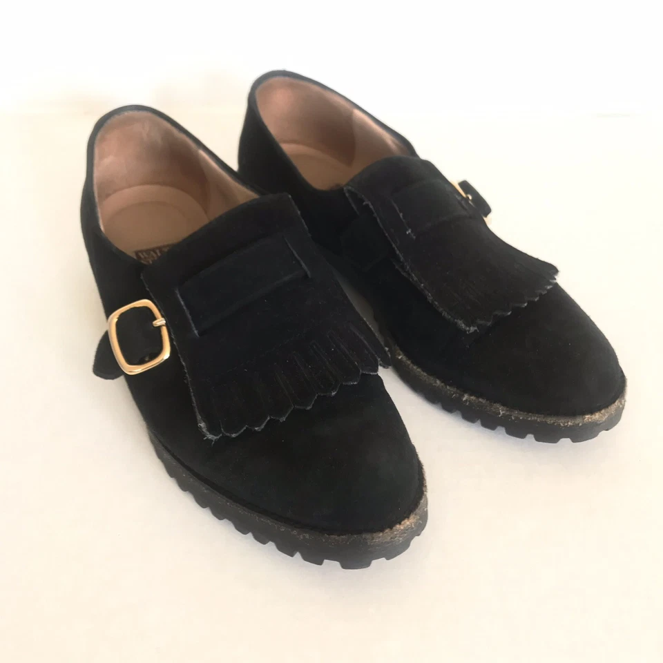 Mocasín de gamuza negro Walter Steiger Climber Silon para mujer suela de goma EE. UU. 6 Foto 1 de 4