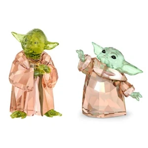 NIB SWAROVSKI Star Wars - Master Yoda/Baby Yoda Grogu Figurine 5393456 5583201 - Picture 1 of 9