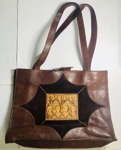 Bolso de Mano Claudia Marrón Italiano Cuero Marrón Italia - Imagen 1 de 11