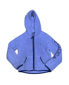 Nautica Sherpa Jacket Girl’s Size Medium (8/10) Lavender Purple Hooded Outerwear - Picture 1 of 6