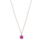 Collier pendentif diamant rose rhodolite Rachel Koen or jaune 18 carats 16 pouces