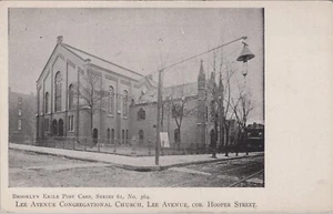 Brooklyn Eagle: #364 Lee Avenue Church - NYC New York vintage Postcard - Picture 1 of 2