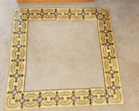 Lot of 24 Antique Tiles Floor or Fireplace Surround Insert Vintage T9 Cover