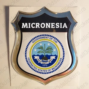 Adesivi Micronesia Scudetto Micronesia 3D Emblema Stemma Resinato Vinile Resina - Picture 1 of 1