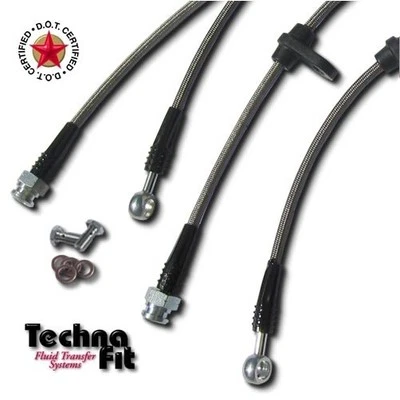 For 2012 Honda CR-V CRV Front Rear Brake Line Stainless Steel Braided Techna-Fit - Image 1 of 3