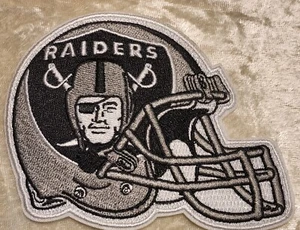 Las Vegas Raiders 4" Helmet Iron/Sew On Embroidered Patch ~Free Tracking! - Picture 1 of 1