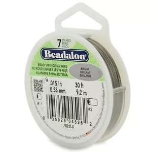 Beadalon JW02-T-0 Bead Stringing Wire 7-Strand 0.015" (0.38 mm) 30 ft (9.1 m) - Picture 1 of 6