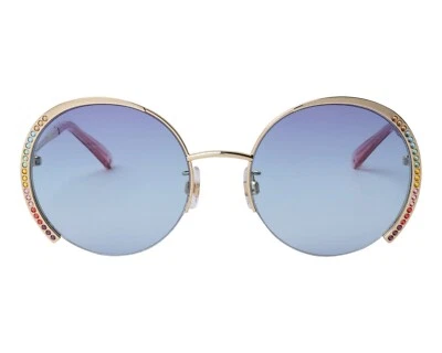 Óculos de sol Swarovski SK280-H 32W dourado/rosa metal redondo armação de meio aro 56-20-140 - Imagem 1 de 3