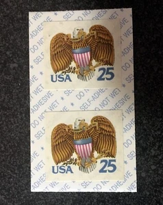 1989USA #2431v 25c Eagle & Shield - Coil Pair - Picture 1 of 1