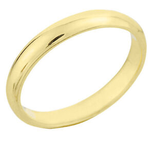 3MM Yellow Gold High Polished Classic Wedding Band