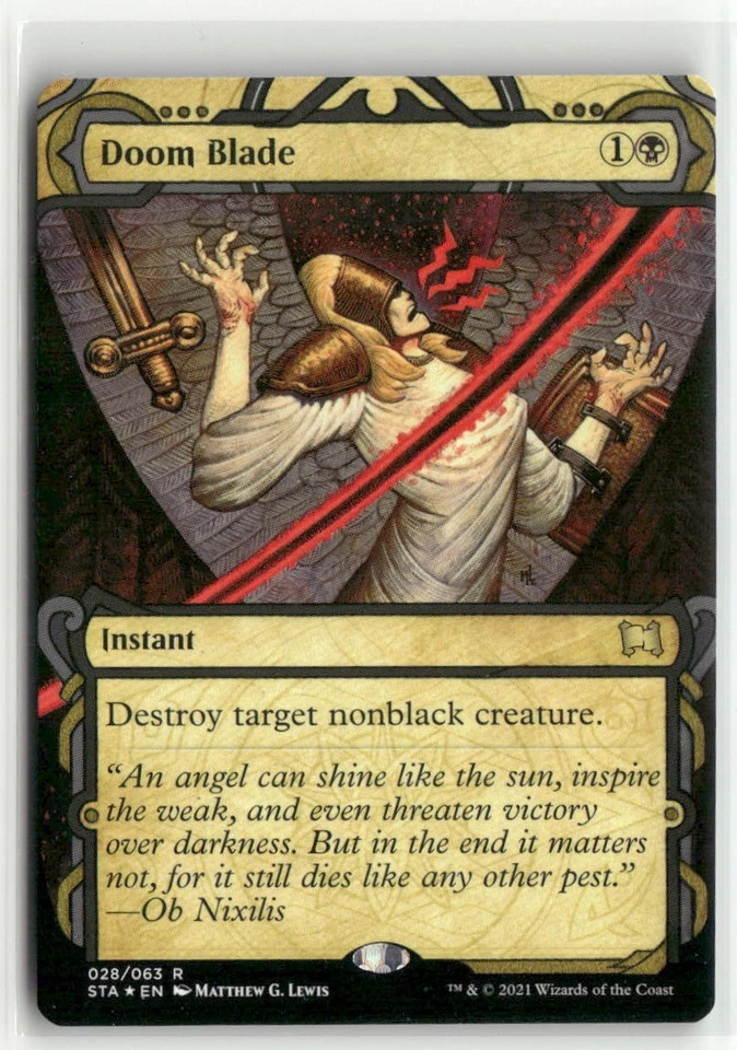 Doom Blade FOIL Etched Strixhaven Mystical Archives MTG NM - Image 1 of 2