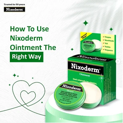 NIXODERM OINTMENT 17.7G FOR PIMPLES/BLACKHEADS/ITCHI & RASHES-12 units By DHL - Image 1 of 4
