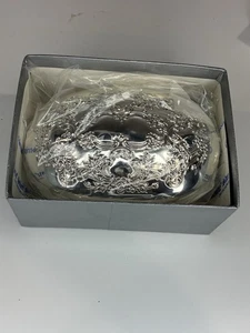 VTG Silver Box Towle Old Master Box w Red Velvet Jewelry Trinket Japan 1980’s K - Picture 1 of 11