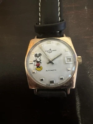 RARO DE COLECCIÓN ULYSSE NARDIN 25J Automático Mickey Mouse 33.40mm Relleno de Oro Rosa Foto 1 de 4