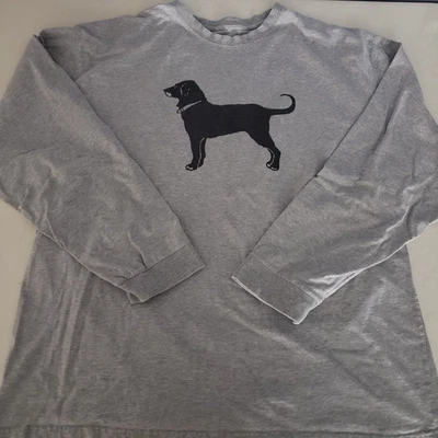 The Black Dog 衬衫男式大号灰色棉圆领长袖 T 恤 2XL — 第 1/4 张图片