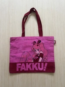 Fakku Anime Tote Bag Pink/Red Rare Used - Picture 1 of 19