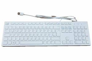 Dell KB216-WH USB Tastatur Weiß QWERTZ DE Layout Kabel Neu Open Box OVP - Afbeelding 1 van 3