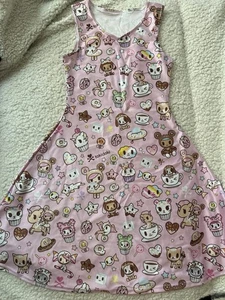 NWOT Tokidoki Pink Donutella Skater Dress Junior Size Small S - Picture 1 of 2