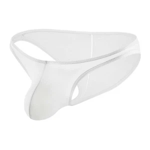 Men Thin Soft Breathable Solid Color Underwear Briefs with Pouch Feature - Picture 1 of 9