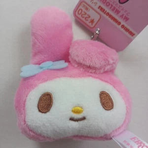 MY MELODY Sanrio Puffy Plush toys Key Chain Face Mascot WAKE UP JAPAN LIMITED - Picture 1 of 2