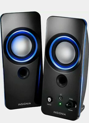 Insignia Color-Changing 2.0 Computer Speakers w/ Bluetooth - Black (NS-2810BT) - Image 1 of 3